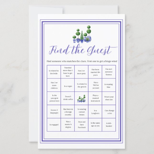 Boxwood Blue - Trouvez l'invité (Devant)