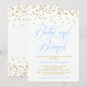 Boy Baby shower Brunch Invitations