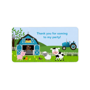 Boy Barnyard Farm Animals Favoriser le Étiquette d