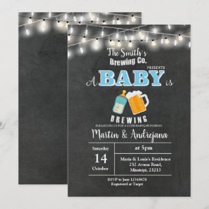 BOY blue BaByQ Un bébé brasse une carte d'invitati