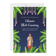 Boy Dhoti Ceremony invitation numérique