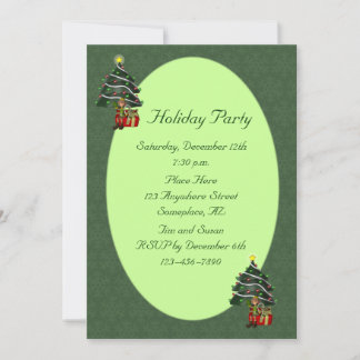 Boy Elf Tree Noël Invitation