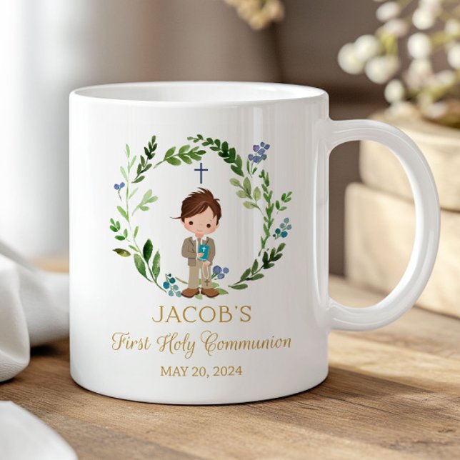 Boy First Holy Communion Ceramic Mug 11 oz (Créateur téléchargé)