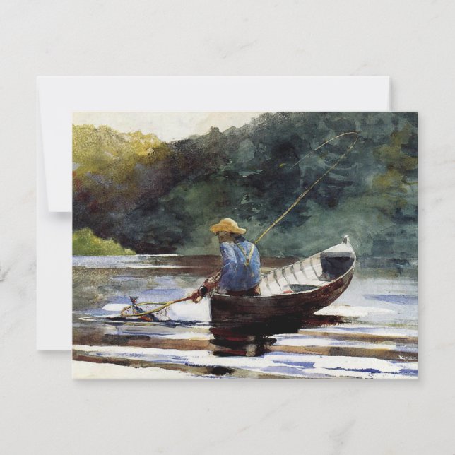 Boy Fishing, art de Winslow Homer (Devant)