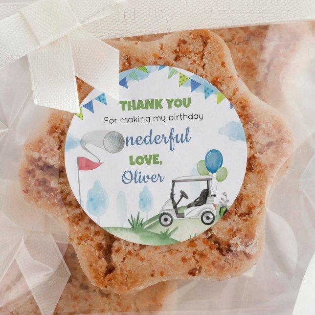 Boy Golf Party Étiquettes Anniversaire Baby shower (Créateur téléchargé)