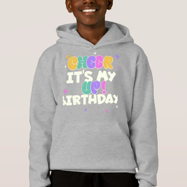 BOY KIDS BIRTHDAY CHEER UP PULLOVER HOODIE  (Devant)
