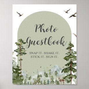 Boy Pine Tree Forest Mountain Photo Livre d'or