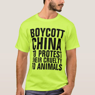 BOYCOTT CHINE POUR PROTESTER CONTRE LES T-SHIRTS D