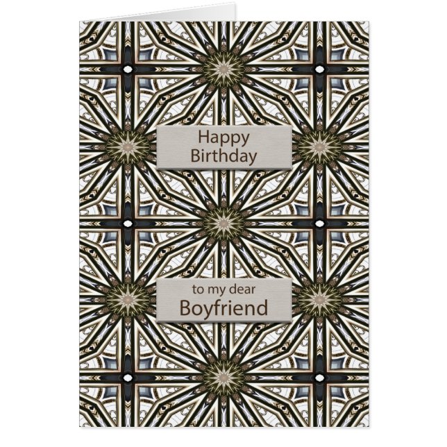 Boyfriend Anniversaire Mandala Design Abstrait (Devant)