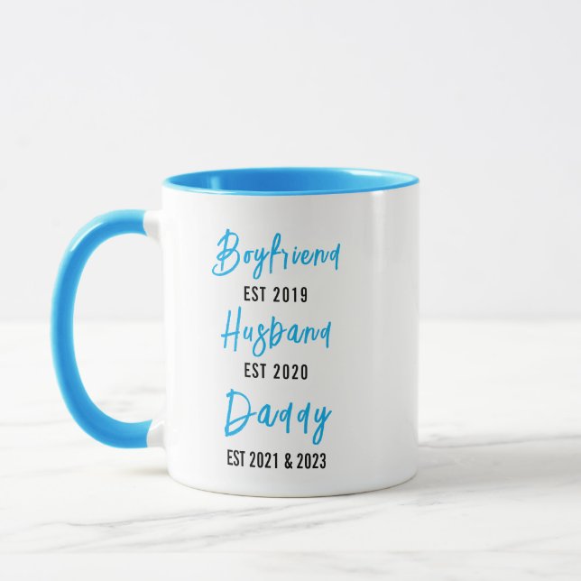 Boyfriend Husband Dad Mug | Personalized Father’s  (Gauche)