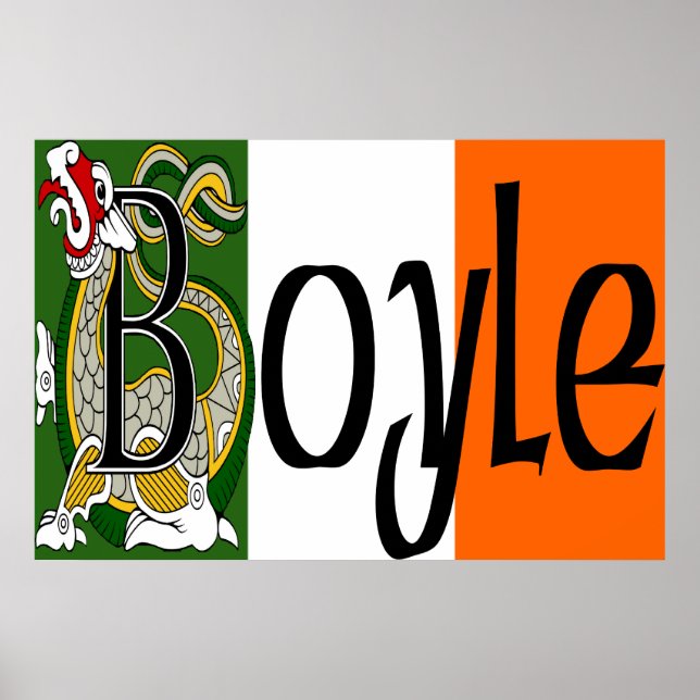 Boyle Celtic Dragon Poster Print (Devant)