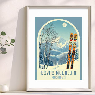 Boyne Mountain Michigan station de ski Affiche