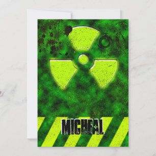 Boys 16e anniversaire Goth Invitation bio-aléatoir