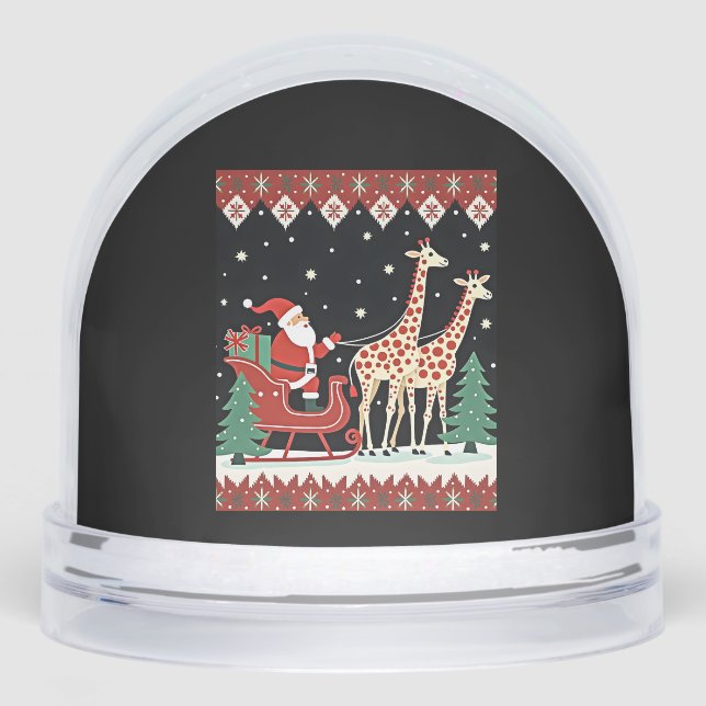 Boys Girls Santa Claus Riding Giraffe Sleigh Ugly  (Avant)