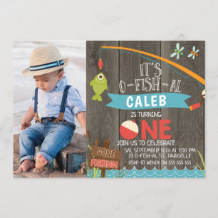 Boys his its its O-fish-al Photo Invitation d'anni