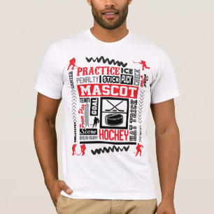Boys Hockey Terminologie en T-shirt rouge