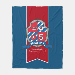 Boys lettre Sebastian S nom signifiant couverture 