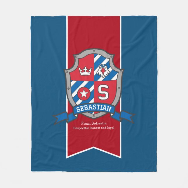 Boys lettre Sebastian S nom signifiant couverture  (Devant)