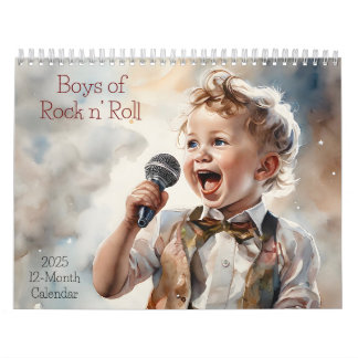 Boys of Rock and Roll 2025 Calendrier 12 mois