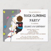 Boys Rock Escalade Anniversaire Fête Invitations