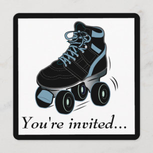Boys Roller Skating Invitation à la fête d'anniver