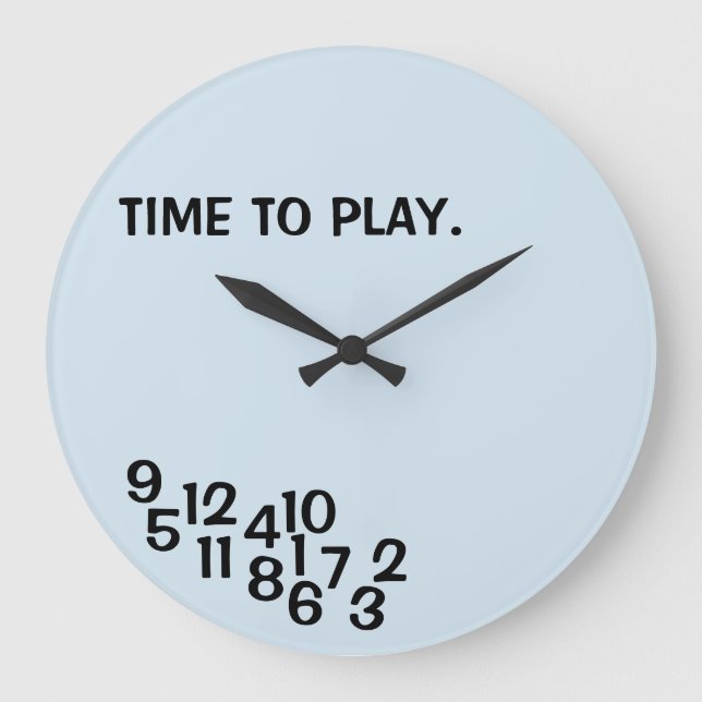 Boy's Room Joke Horloges Jumbled Numbers Joke Horl (Recto)