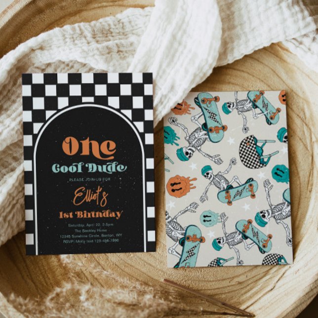 Boy's Skateboard Anniversaire Invitation (Créateur téléchargé)