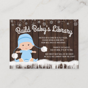 Boys Snowflake Apportez une carte Baby shower livr