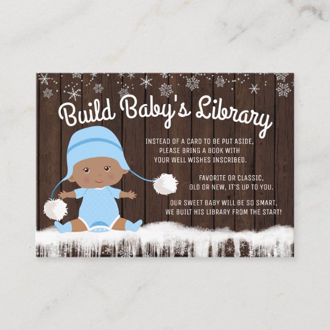 Boys Snowflake Apportez une carte Baby shower livr (Devant)