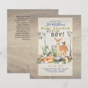 Boys Woodland Animaux Baby showers forestiers Invi