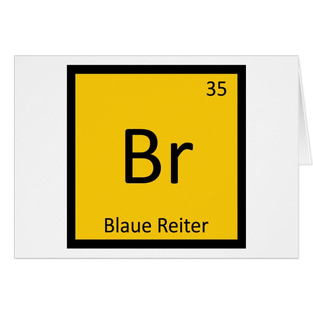 Br - Blaue Reiter Chimie Tableau Périodique (Devant horizontal)