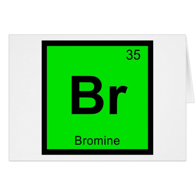 Br - Chimie du Brome Symbole du Tableau Périodique (Devant horizontal)