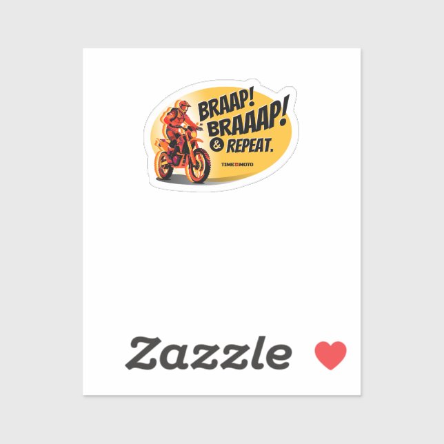 Braap Braaap And Repeat Dirt Bike Sticker (Feuille)