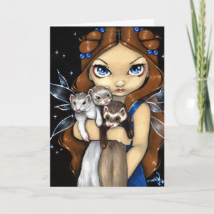 "Bracée carte de voeux de furets"