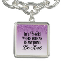 Bracelet à Parties scintillant à séchage violet