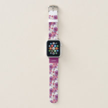 Motif floral aquarelle rouge bleu violet