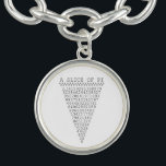 Bracelet Avec Breloques A Slice of Pi Numbers<br><div class="desc">A whimsical Slice of Pi saying a slice of pie typographic decor. A simple design inspired by the pi formula, a succession of numbers making for a great humorous gift for the mathematician, the geek, the inquisitive mind. Great for a student, a teacher, an engineer or anyone that has this...</div>