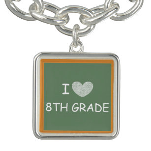 Bracelet Avec Breloques I Love 8th Grade