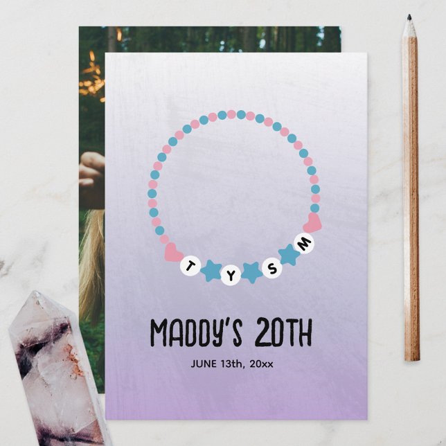 Bracelet d'amitié TYSM Anniversaire Merci Violet (Créateur téléchargé)