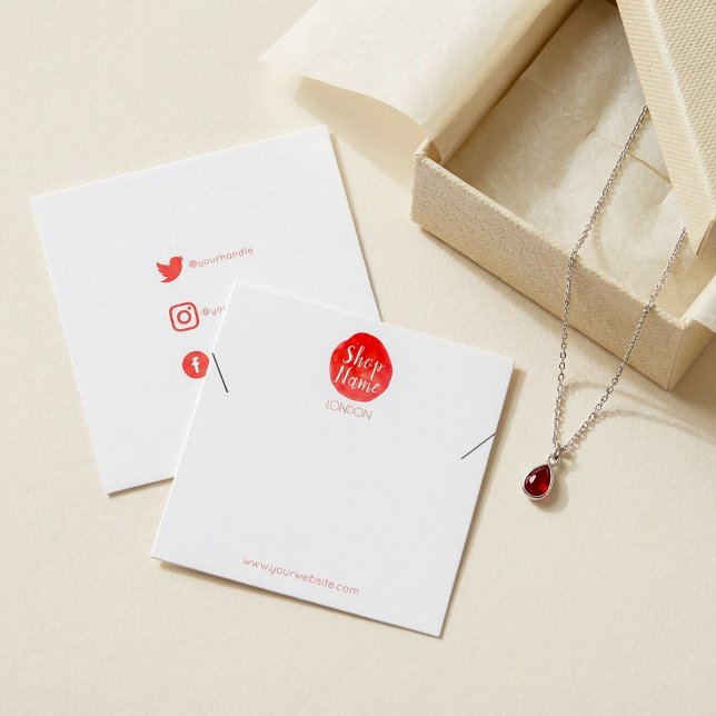 Bracelet de peinture brillant, carte d'affichage d (Bright paint splash, square bracelet display card.)