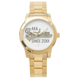 Bracelet en or Unisex surdimensionné Montre Grand-