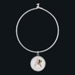 Bracelet Monogram Bangle Personnalisé Avec Charme<br><div class="desc">La lettre A - un magnifique monogramme initial en or rose orné d'un motif d'aquarelle et de forme géométrique. Idéal cadeau et conservation de l'idée pour votre femme de chambre préférée. Customisez facilement le nom de votre choix.</div>