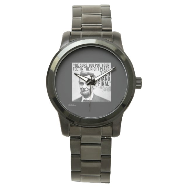 Bracelet Montre Citation Lincoln & Tenez Bon (devant)