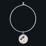 Bracelet Rigide 40e anniversaire du Mariage de Ruby<br><div class="desc">Bracelet personnalisé 40ème anniversaire de mariage de rubis avec un design rose ballon coeur rouge. Un cadeau parfait pour un mari de donner à sa femme après quarante ans de mariage ou de bijoux pour une femme à porter à une fête d'anniversaire mariage. Des boucles d'oreilles et des montres sont...</div>