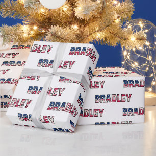 Bradley prénom nom USA US papier cadeau