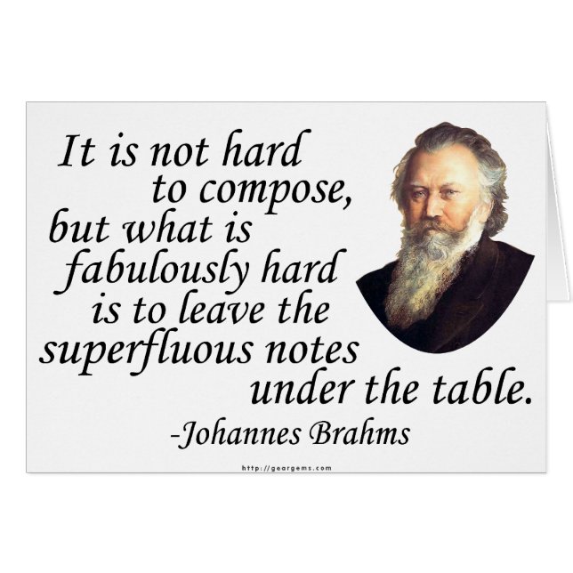 Brahms sur la composition (Devant horizontal)