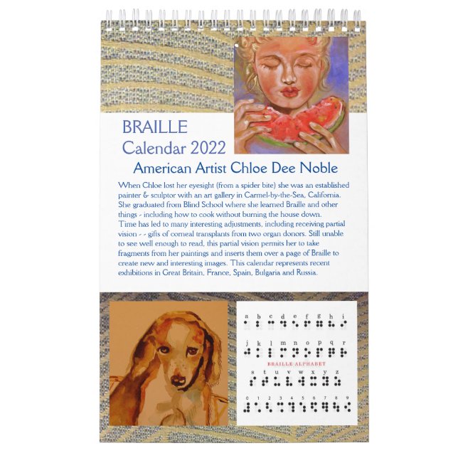 Braille 2022 par Chloe Dee Noble - Calendrier (Protection)