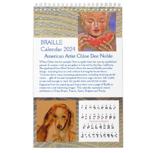 Braille 2024 par Chloe Dee Noble - Calendrier