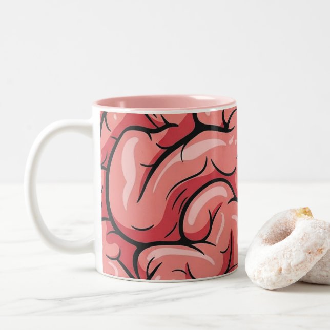 Brain Pattern Coffee Mug (Avec donut)