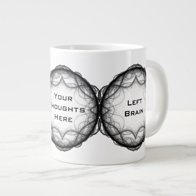 Brainac Mug - Cerveau gauche Cerveau droit Votre p (Devant droit)